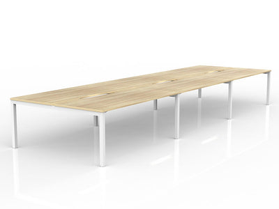 1800mm x 800mm / White Powdercoat / New Oak Ravine