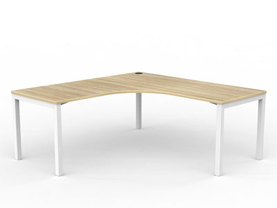 Axis Single 90 degree Workspace - New Oak Worktop