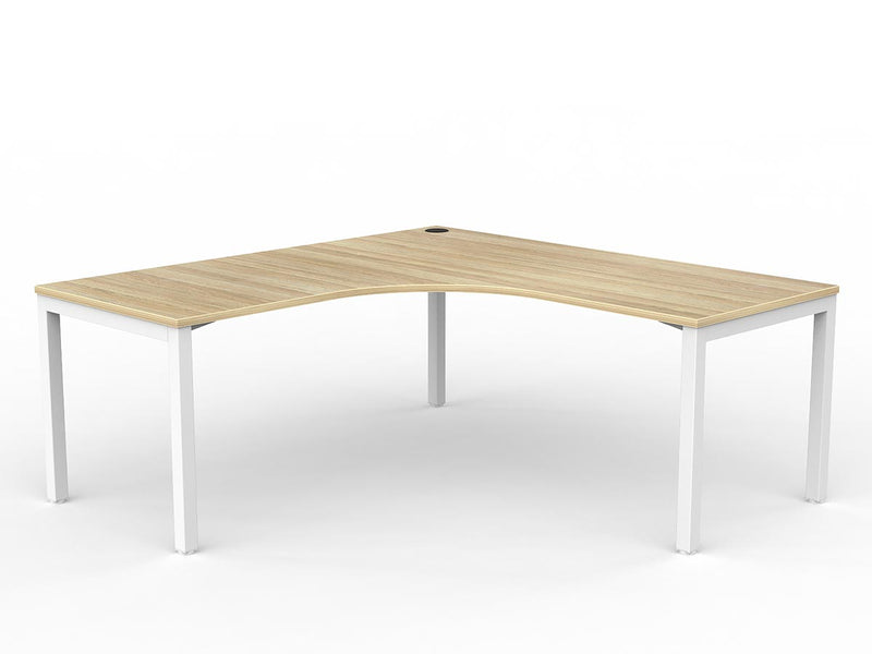Axis Single 90 degree Workspace - New Oak Worktop