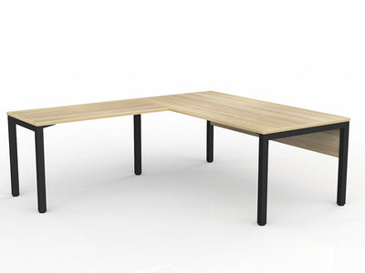 Axis Desk with Return and Modesty - New Oak Worktop
