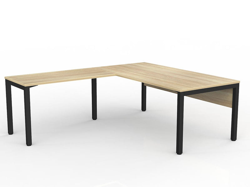 Axis Desk with Return and Modesty - New Oak Worktop