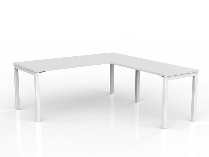Axis Straightline Office Desk with Return - White Worktop