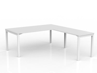 1800 x 900mm + 1200 x 600mm / White Powdercoat / Right hand