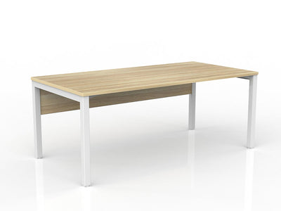 1800mm x 900mm / White Powdercoat / New Oak Ravine