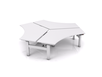 Agile Plus Electric Height Adjustable 3 Person Workstation