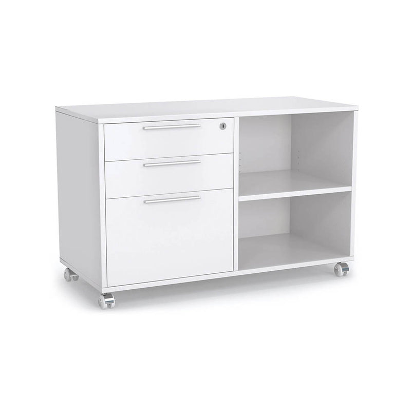 Axis Mobile Caddy Pedestal -Drawers and Shelves