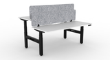 Boost Plus Electric Height Adjustable 2 Person Double Sided Workstation With Eco Panel Screens