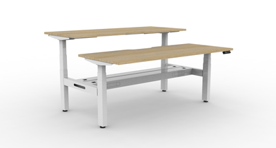 Boost Plus Electric Height Adjustable 2 Person Double Sided Workstation