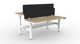 Boost Plus Electric Height Adjustable 2 Person Double Sided Workstation With Eco Panel Screens