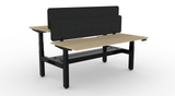 Boost Plus Electric Height Adjustable 2 Person Double Sided Workstation With Eco Panel Screens