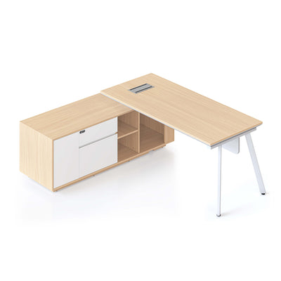 Casa Executive Desk & Cabinet - Eternity Leg