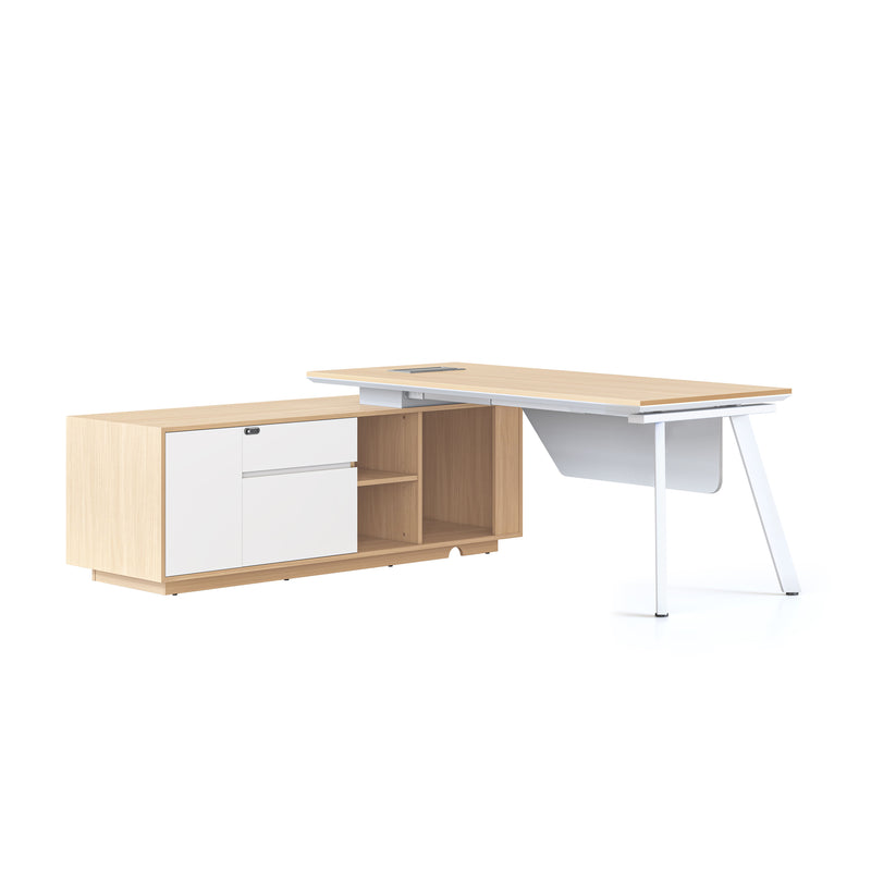 Casa Executive Desk & Cabinet - Eternity Leg