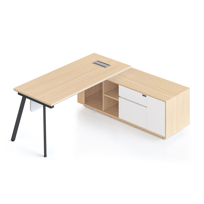 Casa Executive Desk & Cabinet - Eternity Leg