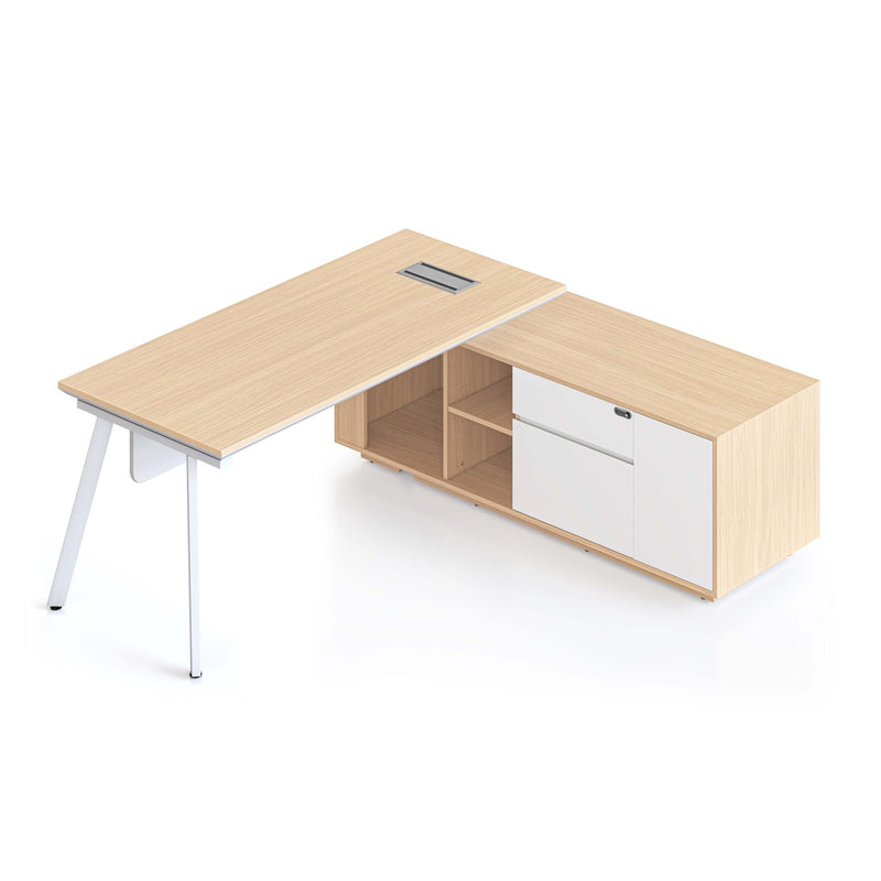 Casa Executive Desk & Cabinet - Eternity Leg