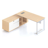 Casa Executive Desk & Cabinet - Loop Leg