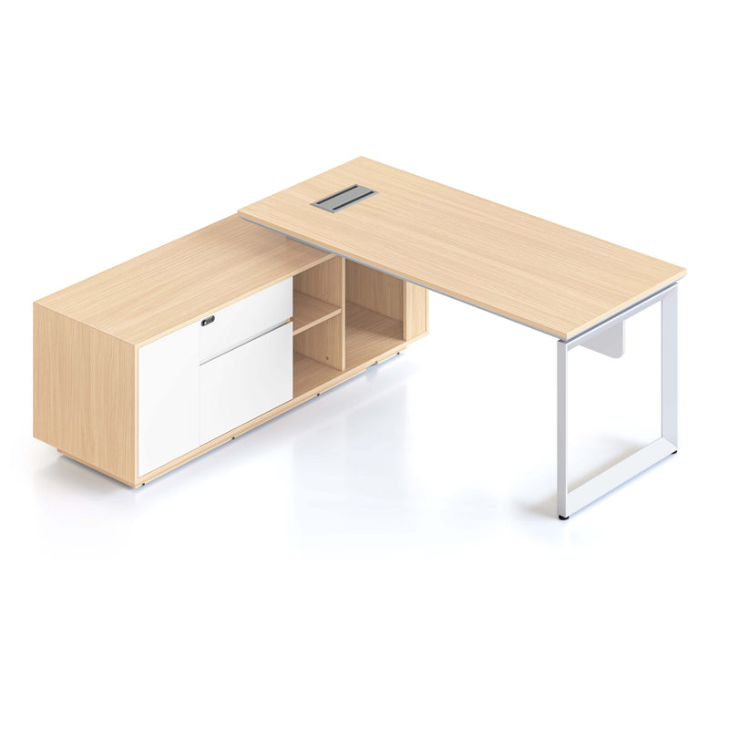 Casa Executive Desk & Cabinet - Loop Leg