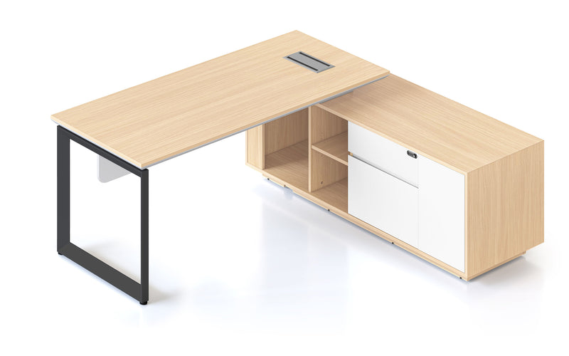 Casa Executive Desk & Cabinet - Loop Leg