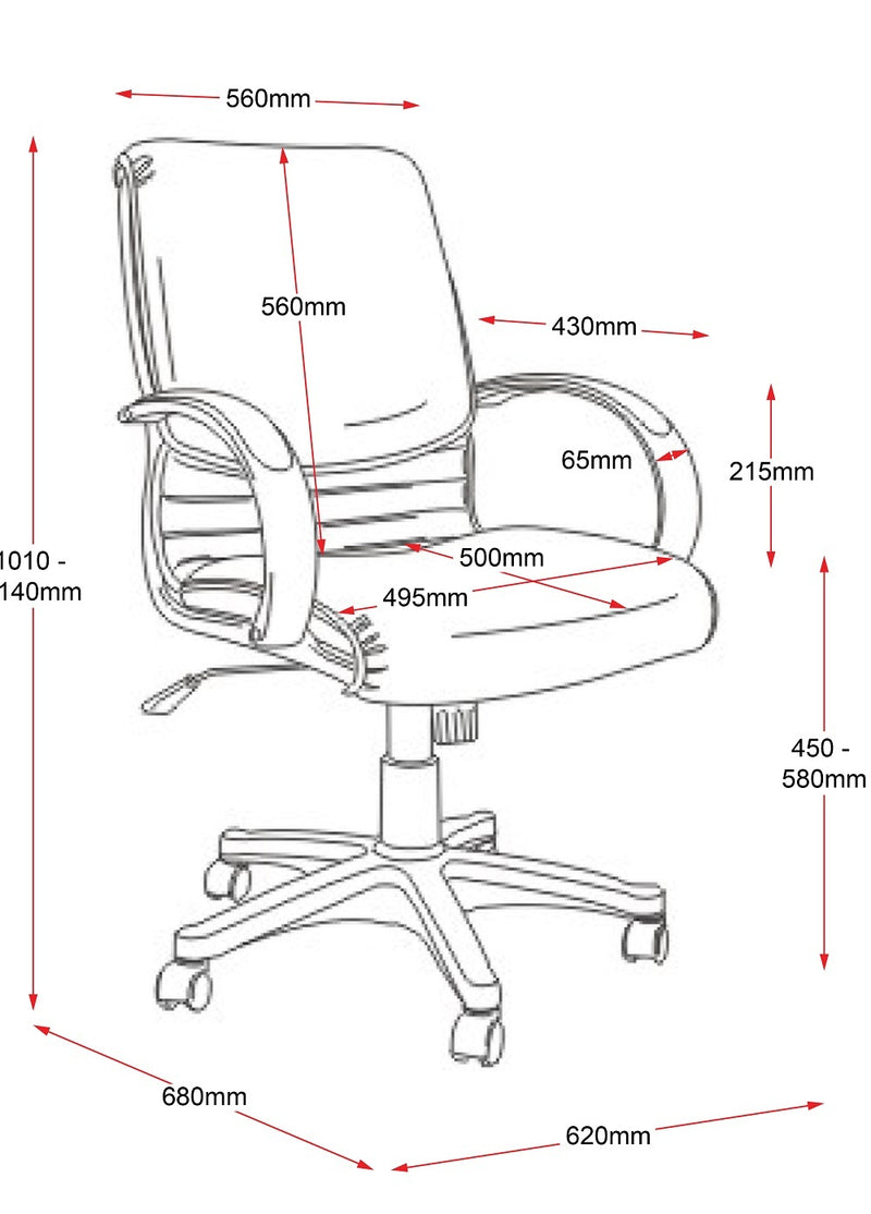 Doulton Medium Back Black Executive Chair