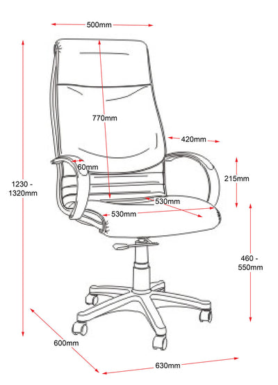 Doulton High Back Black Executive Chair