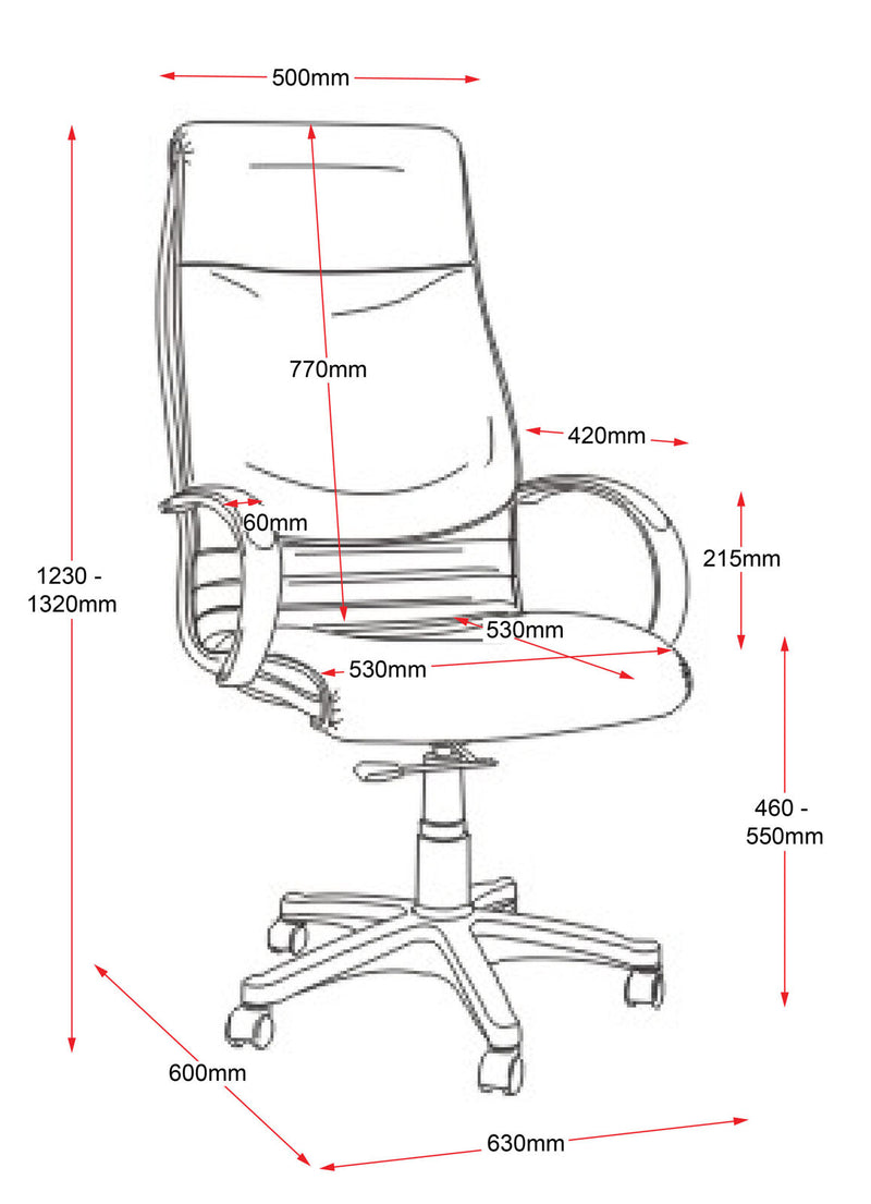 Doulton High Back Black Executive Chair