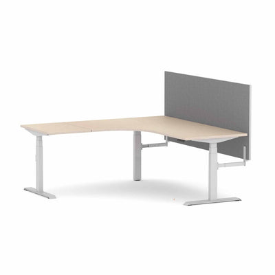 White Frame/Nordic Maple / None / W1800x1800mm x D750mm (Left Hand Return)