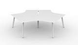 Deluxe Eternity Leg 3 Person 120° Workstation