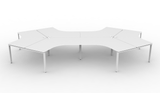 Deluxe Infinity Profile Leg 6 Person 120° Workstation