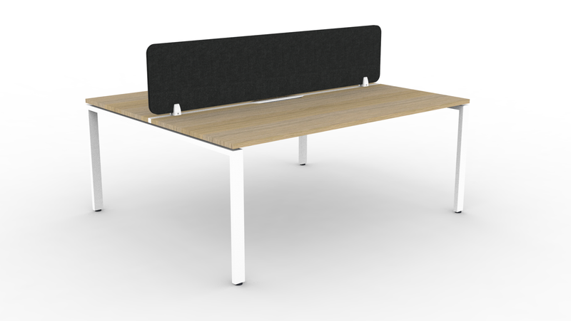Deluxe Infinity Profile Leg 2 Person Back To Back Workstation - With Eco Panel Screen