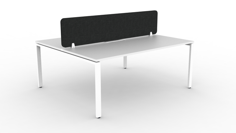 Deluxe Infinity Profile Leg 2 Person Back To Back Workstation - With Eco Panel Screen