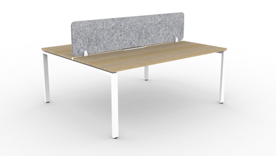 Deluxe Infinity Profile Leg 2 Person Back To Back Workstation - With Eco Panel Screen
