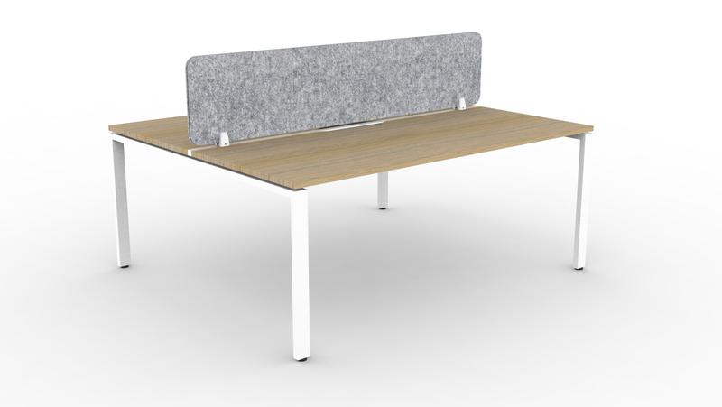 Deluxe Infinity Profile Leg 2 Person Back To Back Workstation - With Eco Panel Screen