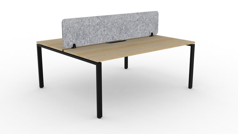 Deluxe Infinity Profile Leg 2 Person Back To Back Workstation - With Eco Panel Screen