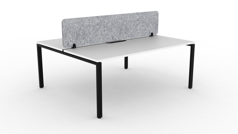 Deluxe Infinity Profile Leg 2 Person Back To Back Workstation - With Eco Panel Screen