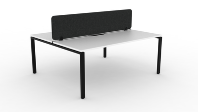 Deluxe Infinity Profile Leg 2 Person Back To Back Workstation - With Eco Panel Screen