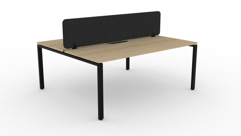 Deluxe Infinity Profile Leg 2 Person Back To Back Workstation - With Eco Panel Screen