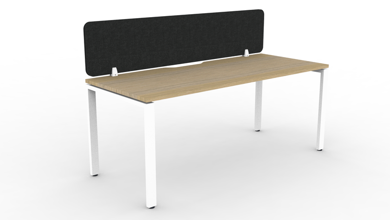 Deluxe Infinity Profile Leg Single Workstation - With Eco Panel Screen