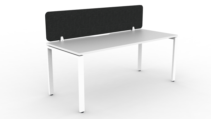 Deluxe Infinity Profile Leg Single Workstation - With Eco Panel Screen