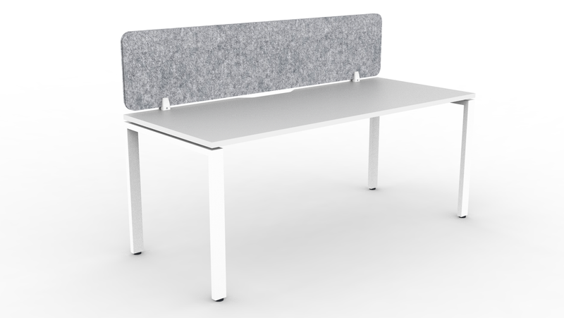 Deluxe Infinity Profile Leg Single Workstation - With Eco Panel Screen