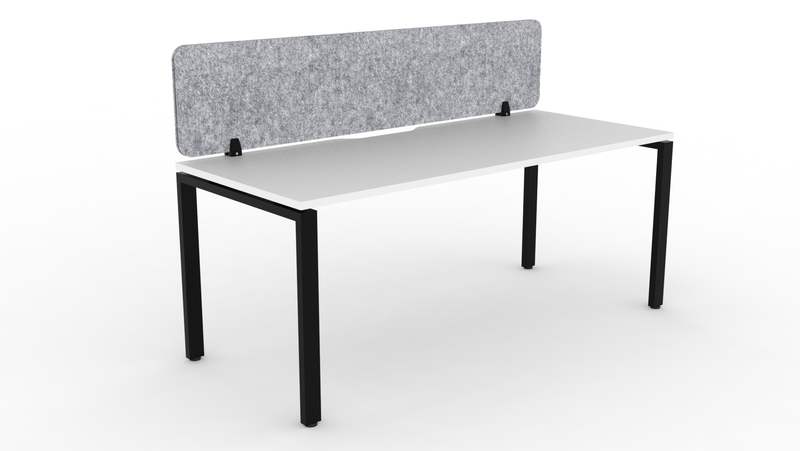 Deluxe Infinity Profile Leg Single Workstation - With Eco Panel Screen