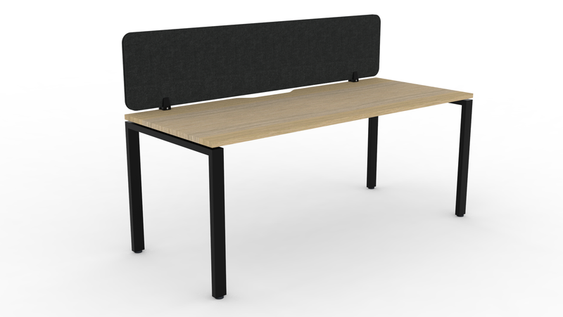 Deluxe Infinity Profile Leg Single Workstation - With Eco Panel Screen