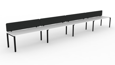 Deluxe Infinity Profile Leg 4 Person Single Sided Workstation - With Eco Panel Screen