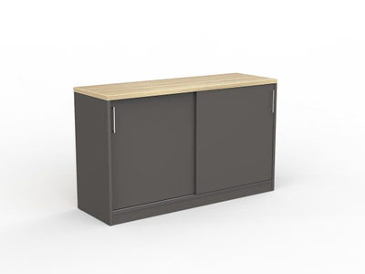 1200mm with Hutch / Charcoal Melamine
