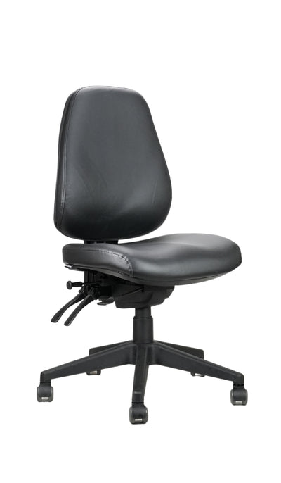 Black PU Leather / No Arms