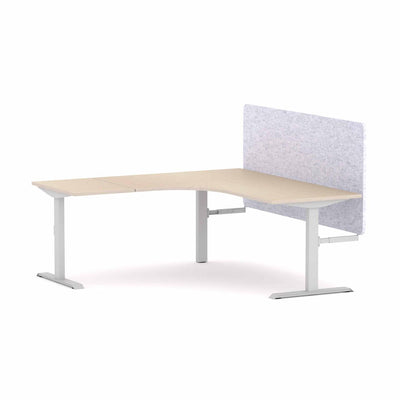 White Frame/Nordic Maple / None / W1800x1800mm x D750mm (Left Hand Return)