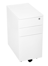 GO Steel 3 Drawer Slimline Mobile Pedestal