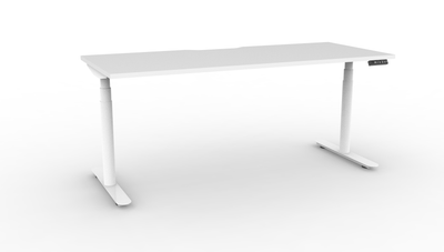 Halo Plus Round Leg Electric Height Adjustable Single Sided Workstation