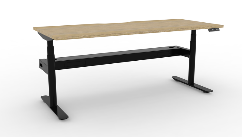 Halo Plus Round Leg Electric Height Adjustable Single Sided Workstation