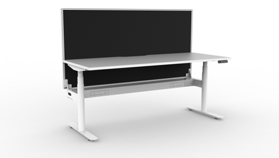 Halo Plus Round Leg Electric Height Adjustable Single Sided Workstation