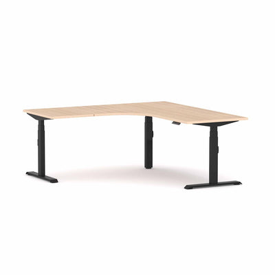 Black Frame/New Oak Ravine / None / W1800x1800mm x D750mm (Left Hand Return)