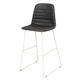 Sofia Barstool with Sled Powdercoated Base PU Upholstery